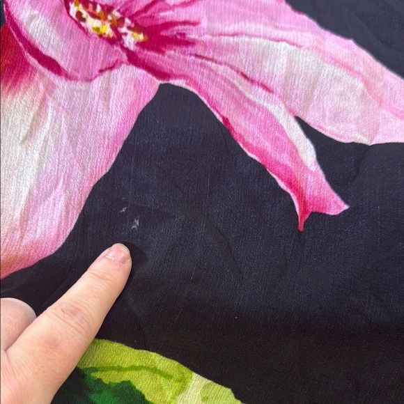 Rocco Sand Black Strappy Cowl Neck Oversized Floral Maxi Dress Size XL - Picture 7 of 15